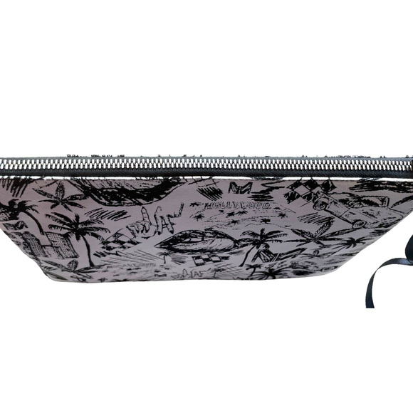 MARCELL VON BERLIN Black Cream "Los Angeles At Night" Wristlet Clutch Bag NWT - Picture 8 of 11